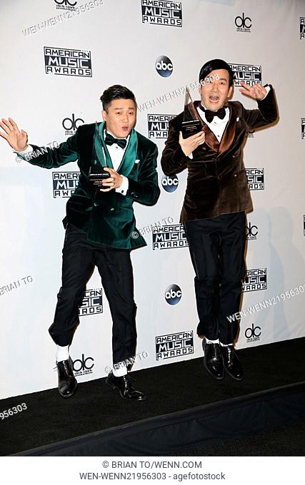 Celebrities attend 2014 American Music Awards - Press Room at Nokia Theatre L.A. Live. Featuring: Xiao Yang, Wang Taili, Chopstick Brothers Where: Los Angeles