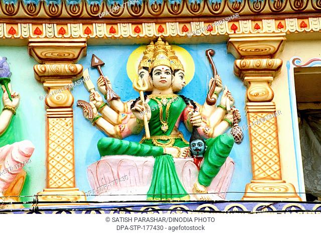 Devi kali mata statue on yamai mandir temple at aundh , Satara , Maharashtra , India