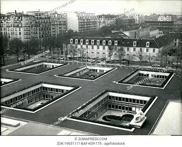Nov. 11, 1965 - New Subterranean Building For UNESCO H.Q.: The UNESCO Paris Headquarters Have Now A New Subterranean Building