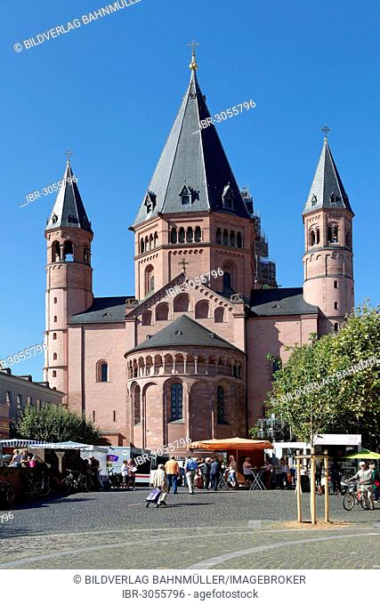 Mainz Cathedral, east facade, Mainz, Rhineland-Palatinate, Germany