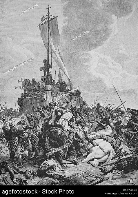 Die Schlacht von Legnano wurde am 29. Mai 1176 zwischen den Streitkräften des Heiligen Römischen Reiches, angeführt von Kaiser Friedrich Barbarossa