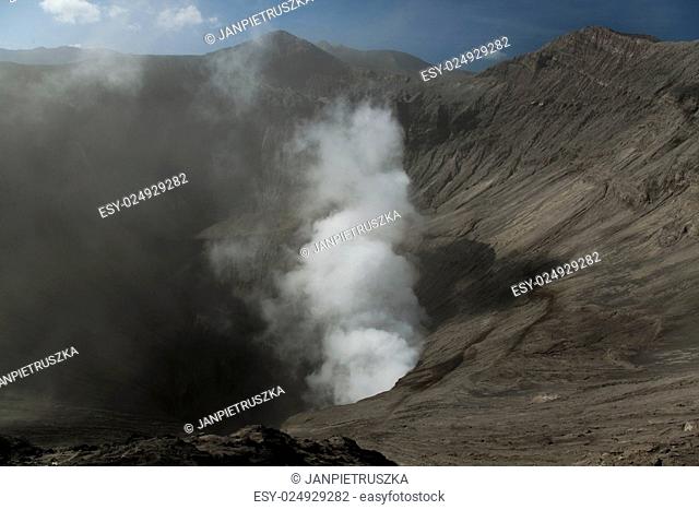 Crater of volcano Ijen, Java, Indonesia
