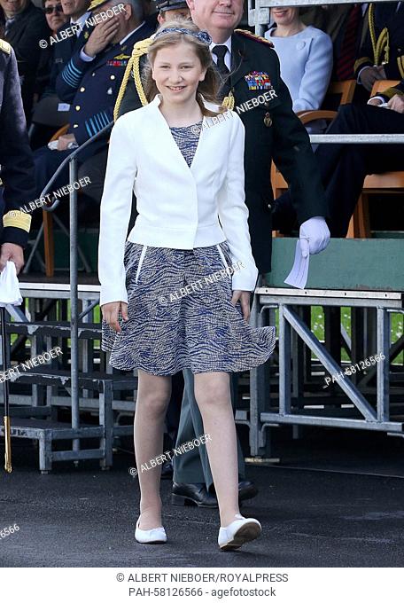 Crown Princess Elisabeth of Belgium attends the christening of navy ship P902 patrol Pollux at the naval base in Zeebrugge, Belgium, 06 May 2015