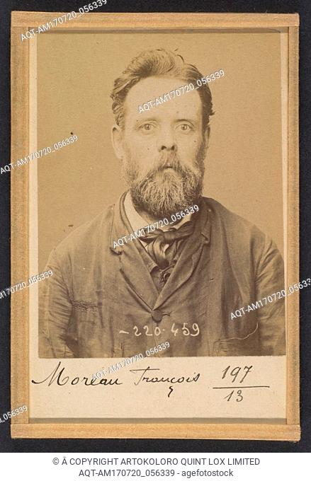 Moreau. FranÃ§ois. 47 ans, nÃ© le 19/11/46 Ã  Nevers (NiÃ¨vre). Menuisier: Anarchiste. 2/7/94., 1894, Albumen silver print from glass negative, 10