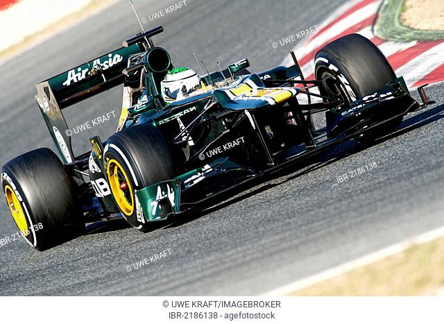 Heikki Kovalainen, FIN, Caterham F1 Team-Renault CT-01, during the Formula 1 testing sessions, 21-24/2/2012, at the Circuit de Catalunya in Barcelona, Spain
