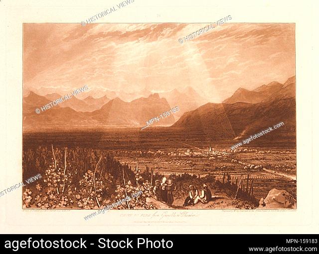 Chain of Alps from Grenoble to Chamberi (Liber Studiorum, part X, plate 49). Artist: Designed and etched by Joseph Mallord William Turner (British