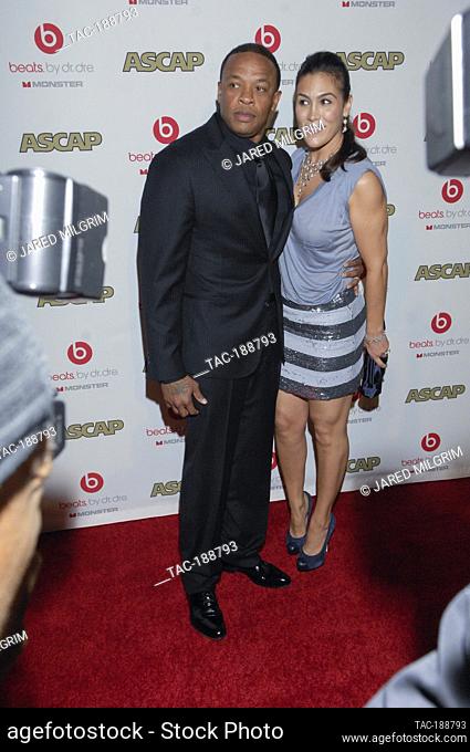 Producer / Rapper Andre Young aka Dr. Dre and wife Nicole Threatt attend arrivals for the 23rd annual ASCAP Rhythm & Soul Awards at The Beverly Hilton hotel on...