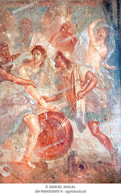 Italy, Naples, Naples Museum, from Pompeii, House of Diodcuri VI 9, 6-7, Mythological Figures