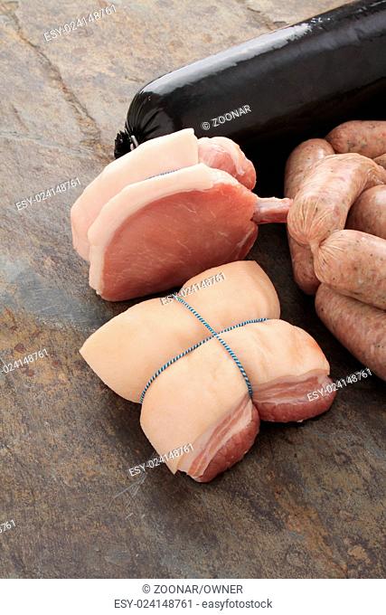 pork meat selection