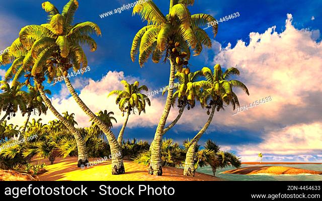 Tropical paradise beach in Caribbean