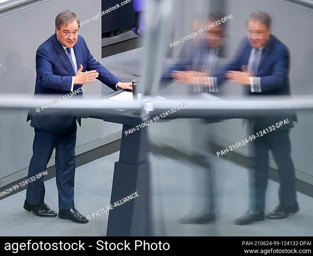 24 June 2021, Berlin: Armin Laschet, CDU candidate for Chancellor, CDU Federal Chairman and Minister President of North Rhine-Westphalia