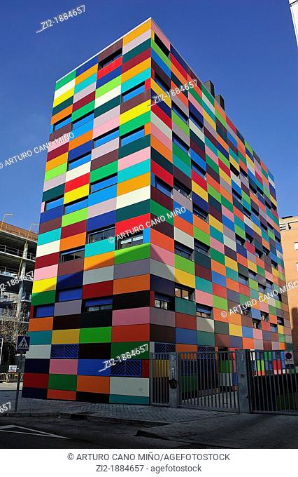 PAU Carabanchel, Madrid, Spain, colours building