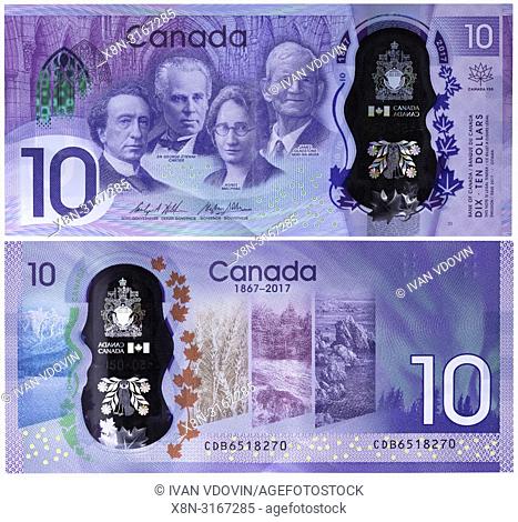 10 dollars banknote, 150 anniversary of united nation, Canada, 2017