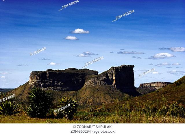 Morro do Camelo, Chapada Diamantina National Park, Table Mountain landscape, Bahia, Brazil, South America