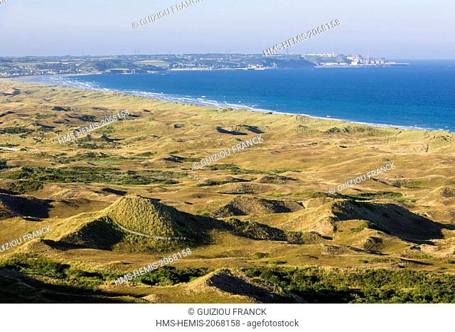 France, Manche, Cotentin, Cap de la Hague, Biville dunes massif, one of the oldest in Europe, is a protected nature reserve