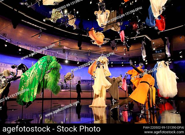 02 May 2022, US, New York: ""The Battle of Versailles, "" installation by designer Tom Ford as part of a fashion exhibition at New York's Metropolitan Museum