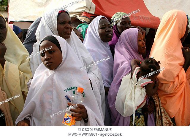 Women attending a wedding ceremony in Shinkafi, a town in Zamfara state in northern Nigeria Most of the people who live her are poor