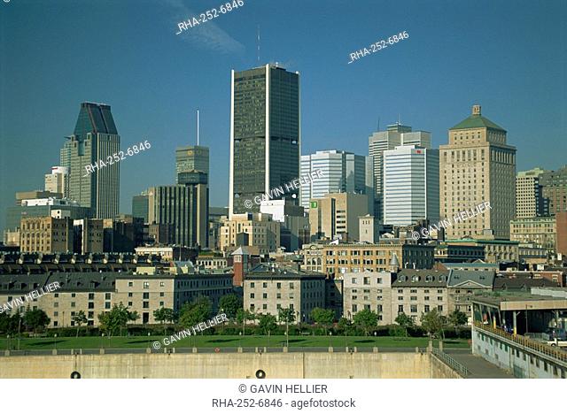 The city skyline of Montreal, Quebec Province, Canada, North America