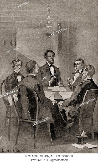 The Hampton Roads Conference, held between the United States and the Confederate States on February 3, 1865, aboard the steamboat River Queen in Hampton Roads