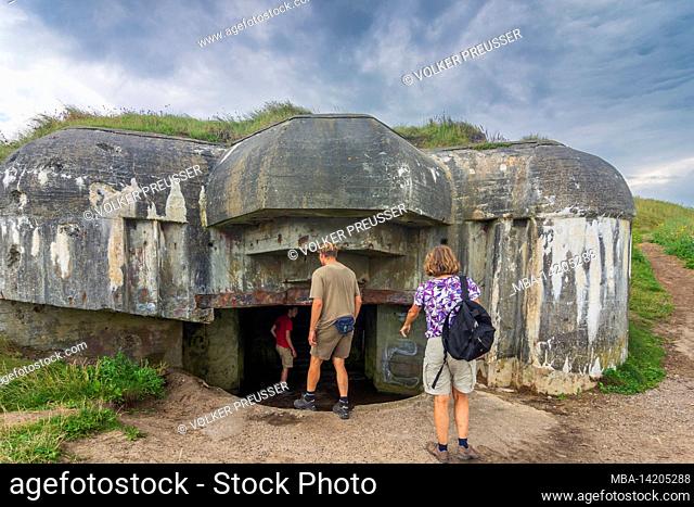 Hjoerring, WWII bunker, built during the German occupancy, visitor in Hirtshals, Jylland, Jutland, Denmark
