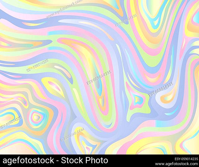 Digital marbling or inkscape illustration of an abstract swirling psychedelic, liquid marble and simulated marbling the Suminagashi Kintsugi marbled effect...