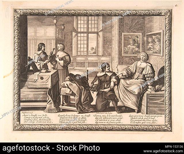 The Shoemaker. Series/Portfolio: Trades; Artist: Abraham Bosse (French, Tours 1602/1604-1676 Paris); Publisher: Jean I Leblond (French, ca