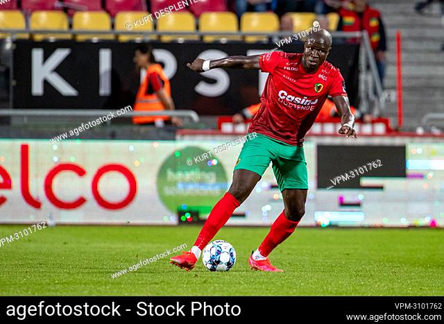 Oostende's Makhtar Gueye pictured in action during a soccer match between KV Oostende and RSC Anderlecht, Sunday 26 September 2021 in Oostende