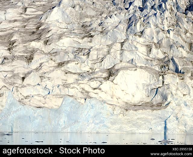 Glacier in the Sermiligaaq Fjord. Ammassalik region in the north east of Greenland. North America , Greenland, Ammassalik, danish territory, October