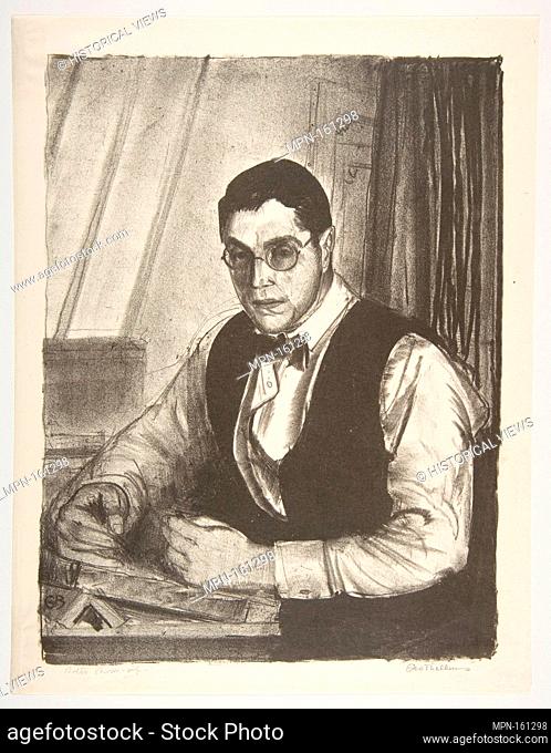 Gene Speicher Drawing on a Stone. Artist: George Bellows (American, Columbus, Ohio 1882-1925 New York); Printer: Printed by Bolton Brown (American