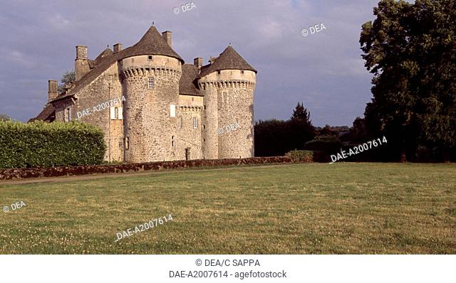 View of Chateau de la Vigne, Ally, Auvergne. France, 13th-19th century