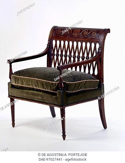 Large Directoire style armchair. France, late 18th century.  Private Collection
