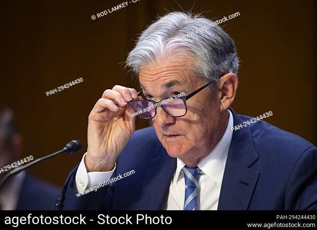 Jerome H. Powell, Chairman, Board of Governors of the Federal Reserve System appears before a Senate Committee on Banking, Housing