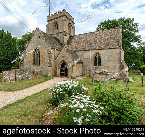UK, Oxfordshire, Minster Lovell near Witney, St. Kenelm's Parish Church, in Old Minster, Saxon Saint Kenelm, next to Minster Lovell Hall