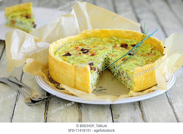 Spicy cheesecake with bacon