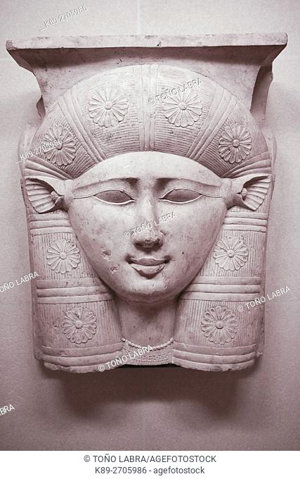 Hator Goddess. Egyptian Pharaonic collection. Louvre Museum. Paris. France