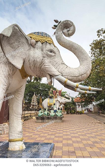 Cambodia, Battambang, Wat Damrey Sar, White Elephant Pagoda