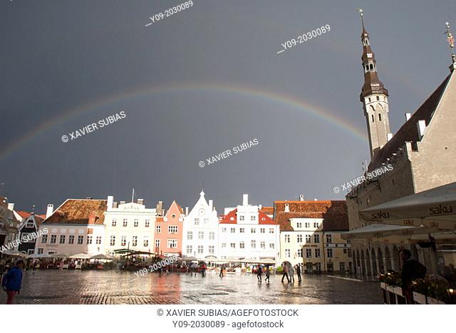 Rainbow, Town Hall Square, Tallinn, Harju, Estonia