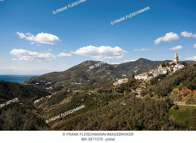 View of Legnaro, Levanto, Italian Riviera, Cinque Terre, Unesco World Heritage Site, Liguria, Italy