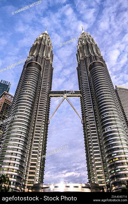 Petronas Twin Towers at KLCC, Kuala Lumpur, Malaysia, Asia