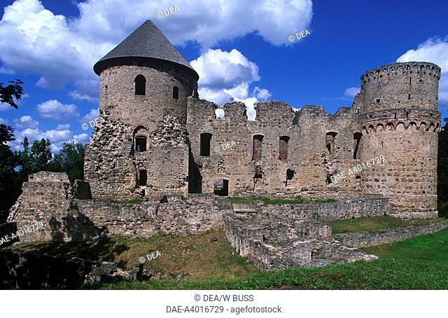Latvia - Vidzeme Region - Cesis. Castle built by the Knights of the Order of the Germanic Livoniani in 1209