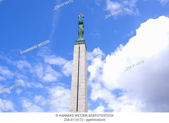 Freedom Monument in Riga, honouring soldiers killed during the Latvian War of Independence (1918-1920), Latvia, Baltic States