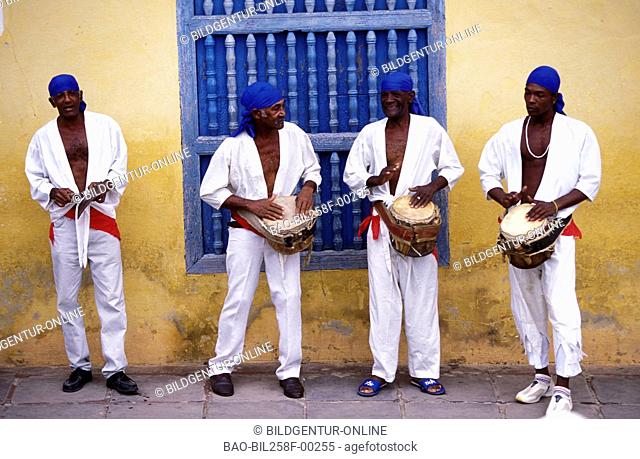 A volume in the Old Town of Trinidad in the province of Sancti spirit in Cuba in the Caribbean