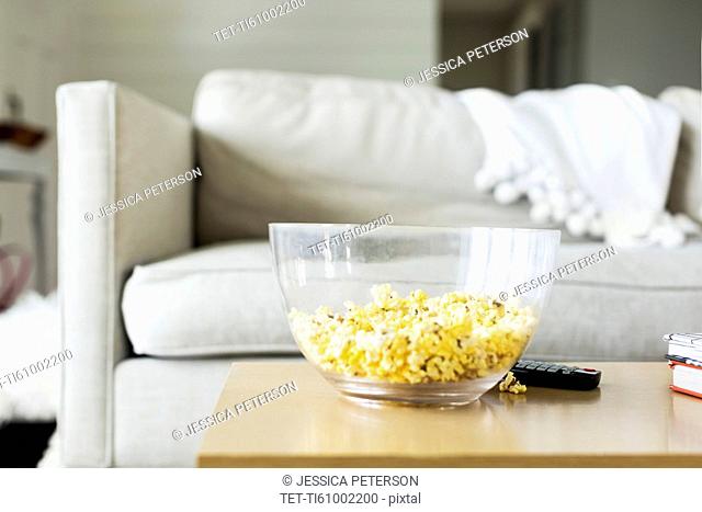 Popcorn on table