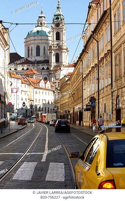 St. Nicholas Church, Karmelitska street, Mala Strana, Prague, Czech Republic