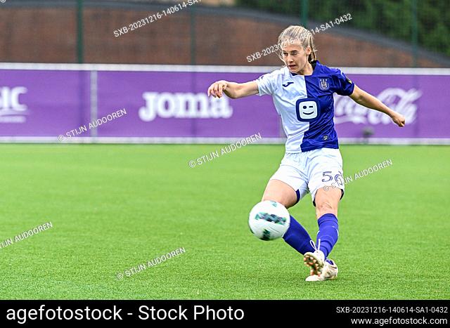 Juliette Vidal (56) of Anderlecht pictured during a female soccer game between RSC Anderlecht and White Star Woluwe on the 12 th matchday of the 2023 - 2024...