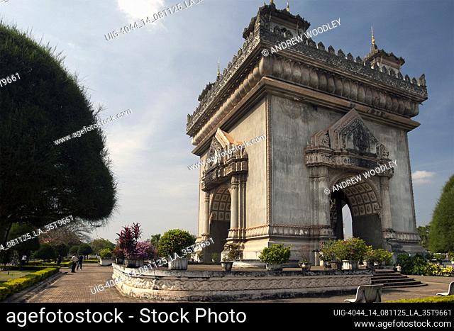 Patuxai Victory Arch Vientiane Laos PDR
