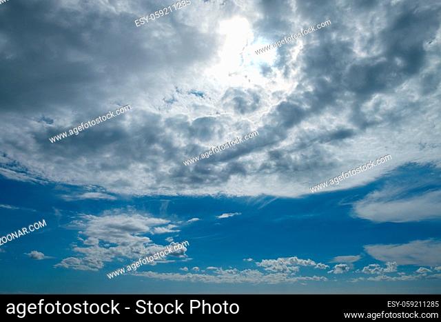 beautiful sky with clouds. outdoor shot in Tenerife, Spain
