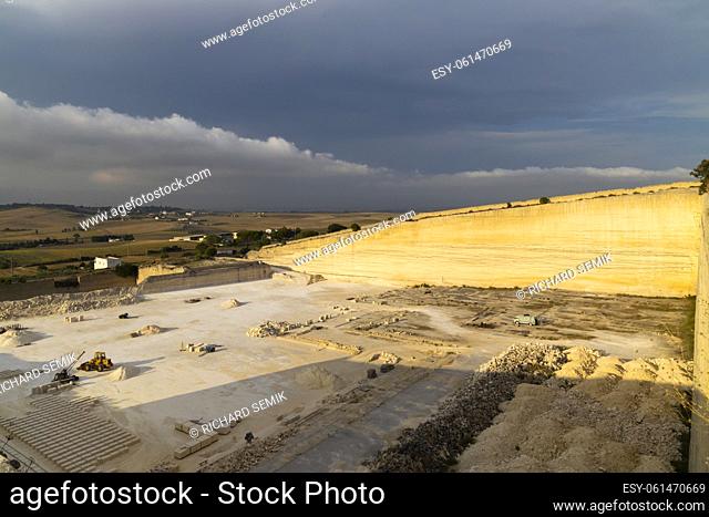 Tuff quarry near Matera, Basilicata, Italy