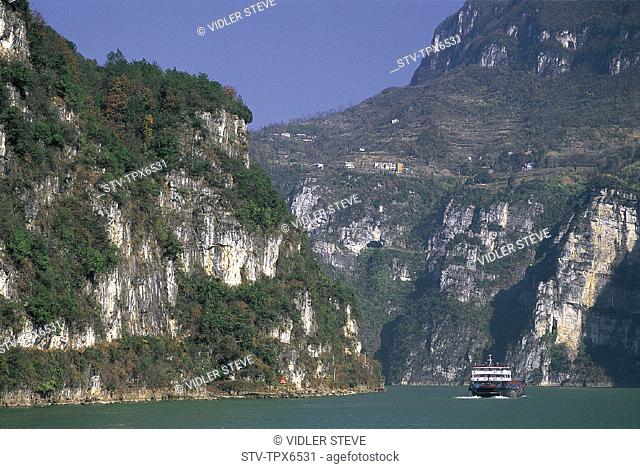 Asia, Chang jiang, China, Gorge, Holiday, Hubei, Landmark, Province, River, Three gorges, Tourism, Travel, Vacation, Xiling, Yan