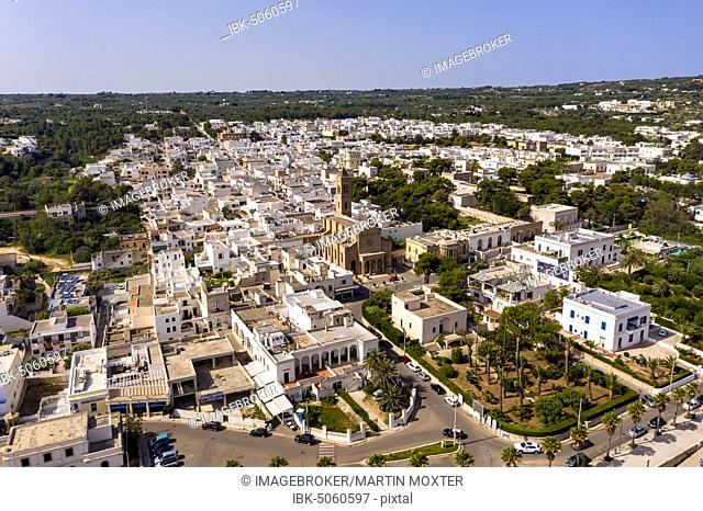 Aerial view, city view, Santa Maria di Leuca, province of Lecce, Salentische Peninsel, Apulia, Italy, Europe